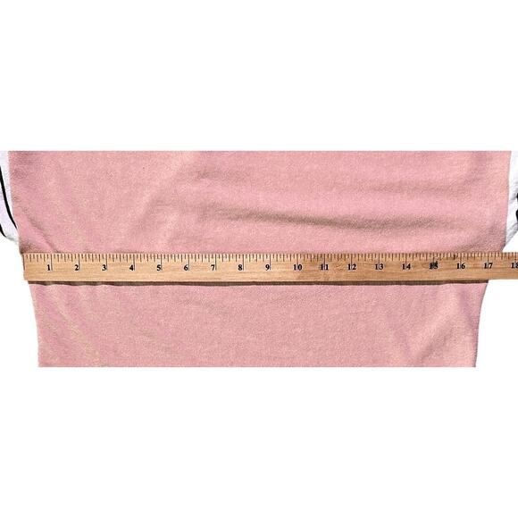 AndTheWhy Round Neck Colorblock Pink Long Sleeve T-Shirt Small - Picture 3 of 6